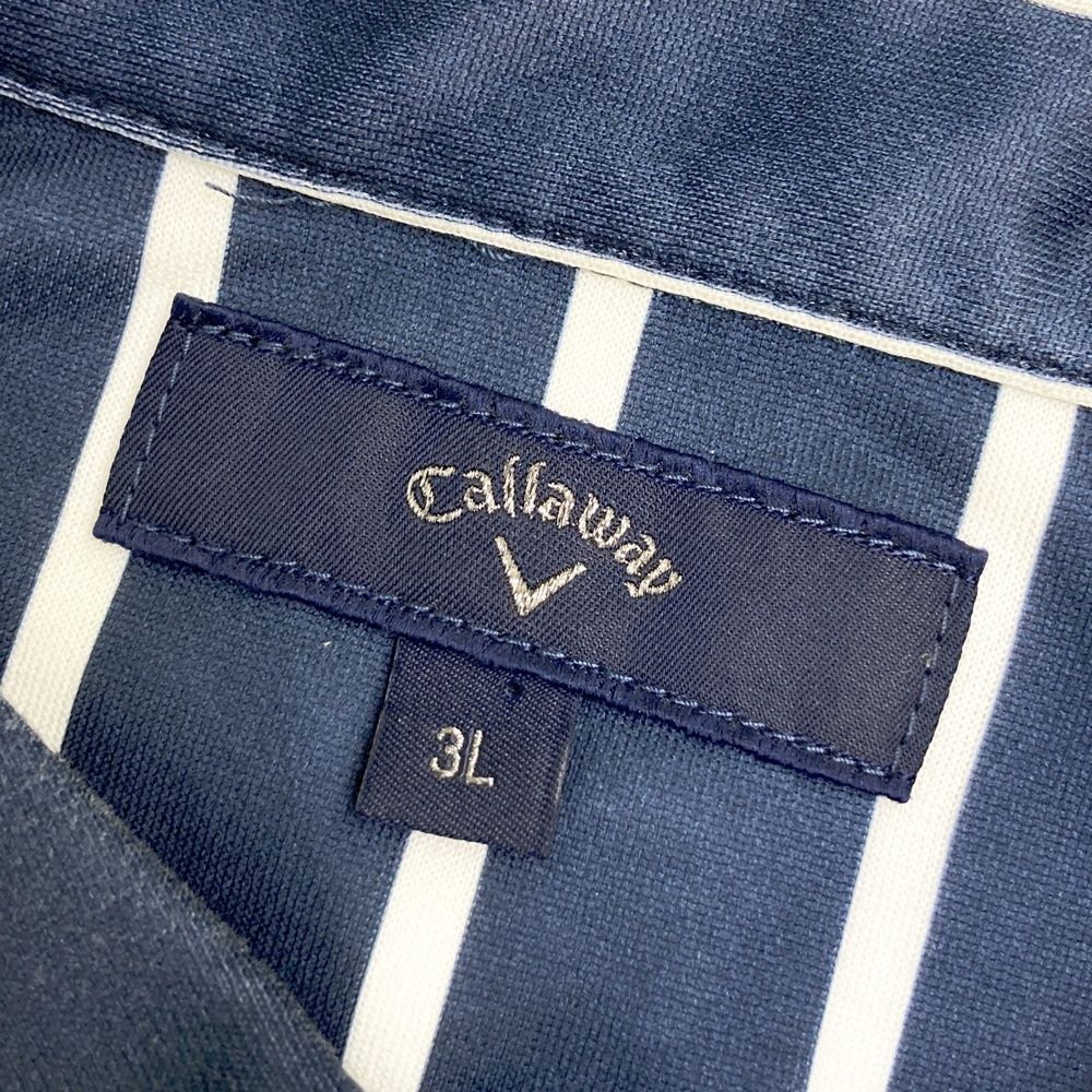 サイズ：3L CALLAWAY キャロウェイ  シアサッカー ロングパンツ チェック柄 ネイビー系 [240101486493] ゴルフウェア メンズ ストスト サイズ：3L CALLAWAY キャロウェイ シアサッカー ロングパンツ