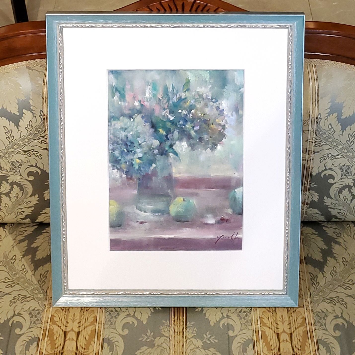 絵画 「Ripeness ~ 円熟」 F4 額付 水彩/パステル 神之浦由美 絵画 「Ripeness ~ 円熟」 F4 額付 水彩/パステル 神之浦由美