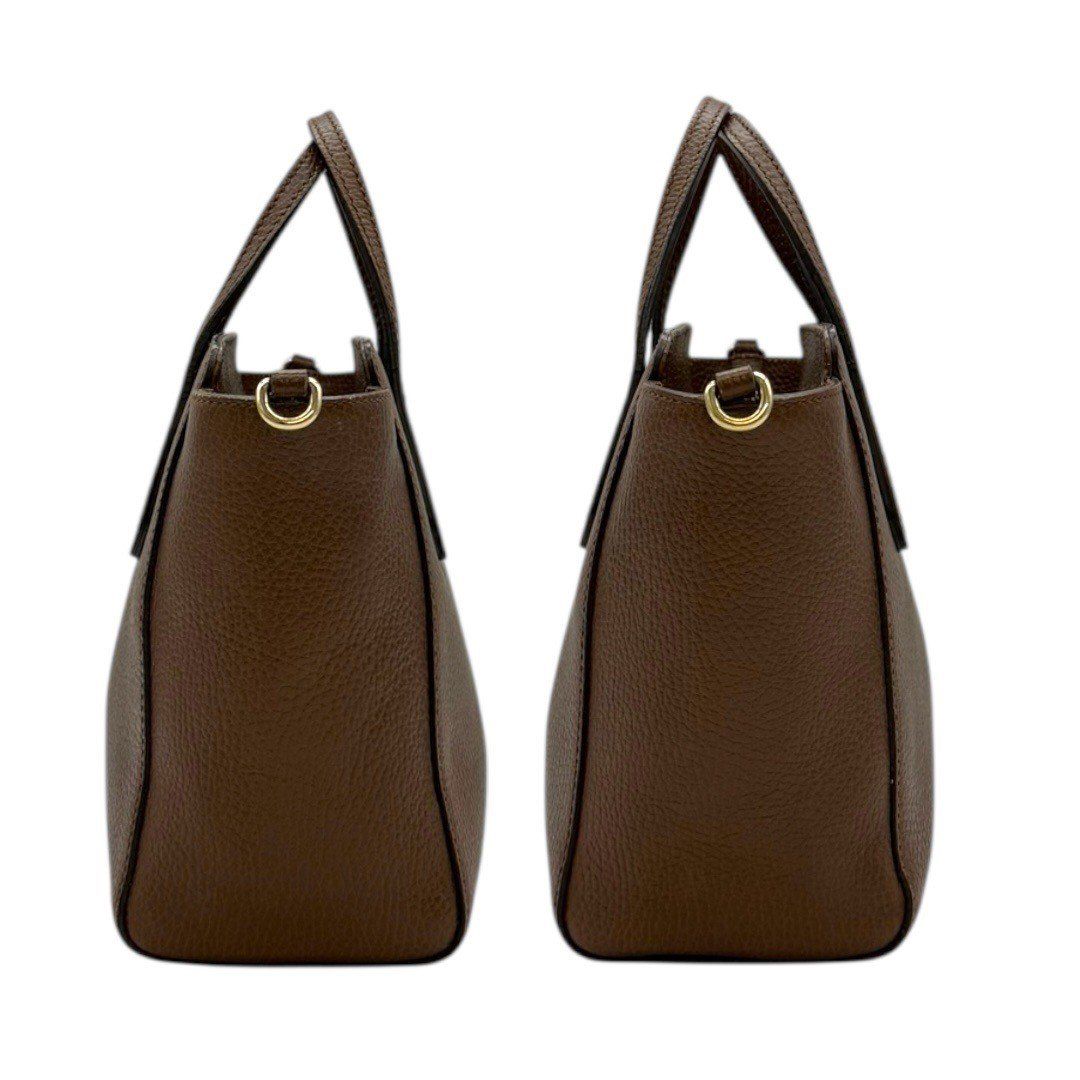 GUCCI グッチ スウィング ミニ 2WAY ハンドバッグ レザー ブラウン