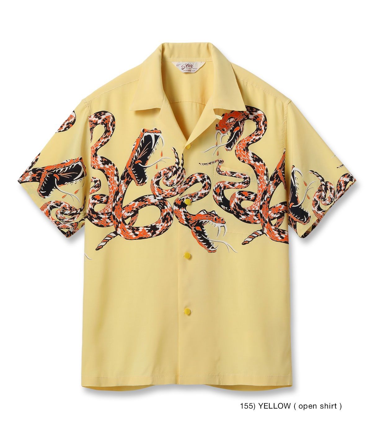 HIGH DENSITY RAYON OPEN SHIRT RATTLE SNAKE