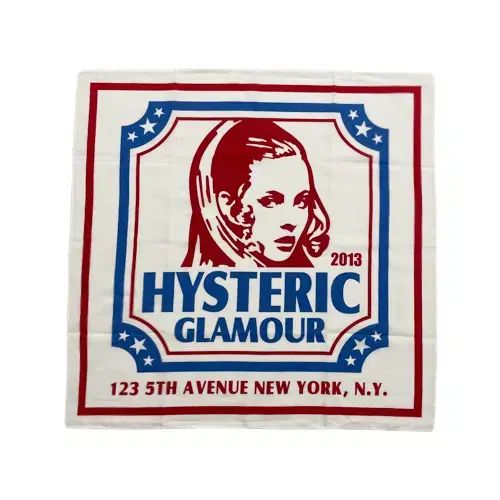 HYSTERIC GLAMOUR(ヒステリックグラマー) バンダナ ホワイト/レッド/ブルー