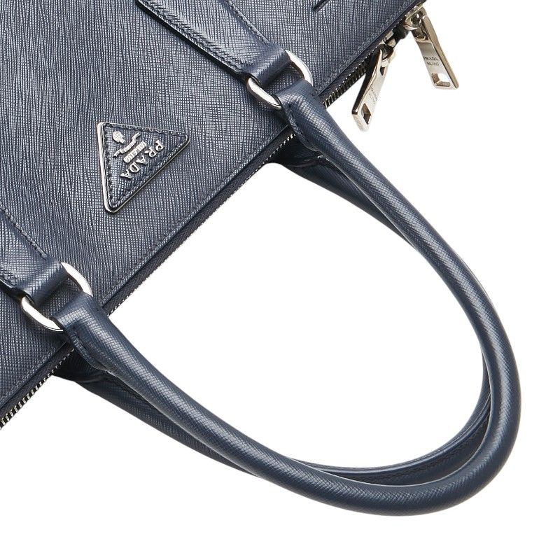 プラダ ガレリア ラージ ハンドバッグ ショルダーバッグ 2WAY ネイビー  