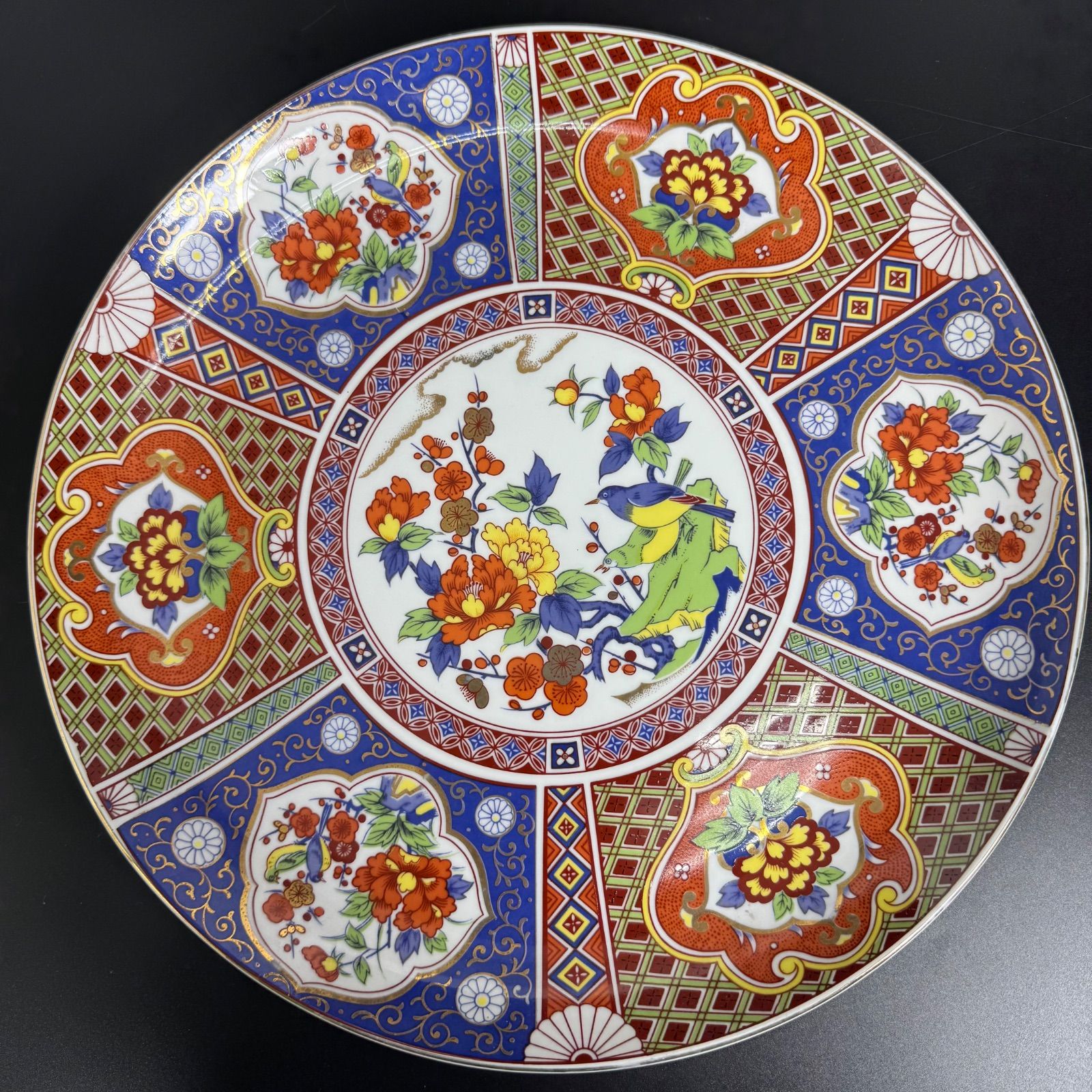 有田焼 若山窯 飾り大皿 絵皿 置物 梅鶯柄 直径36cm 日本製 伝統工芸品