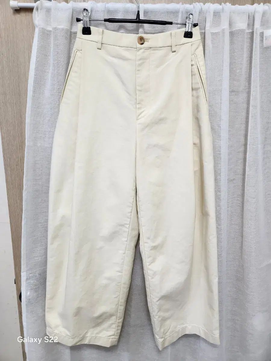 nagonstans ワイド タック パンツ ベージュ ドローストリング S nagonstans ワイド タック パンツ ベージュ ドローストリング S