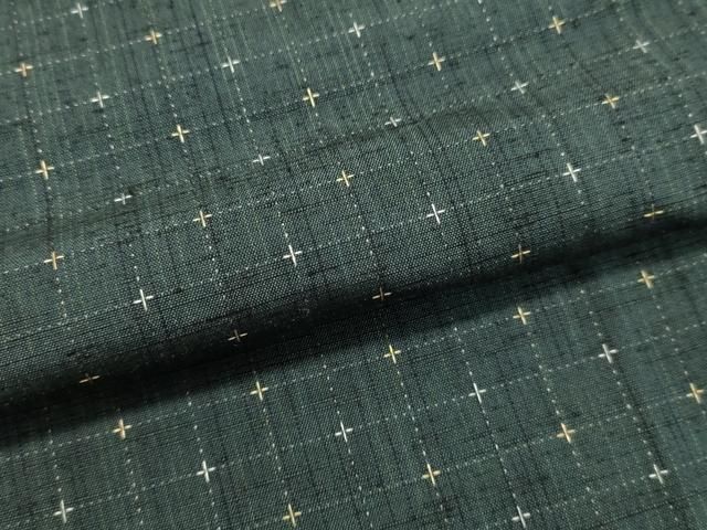 平和屋着物○西陣 三代目市三郎 紬 格子 やまと誂製 証紙付き 正絹