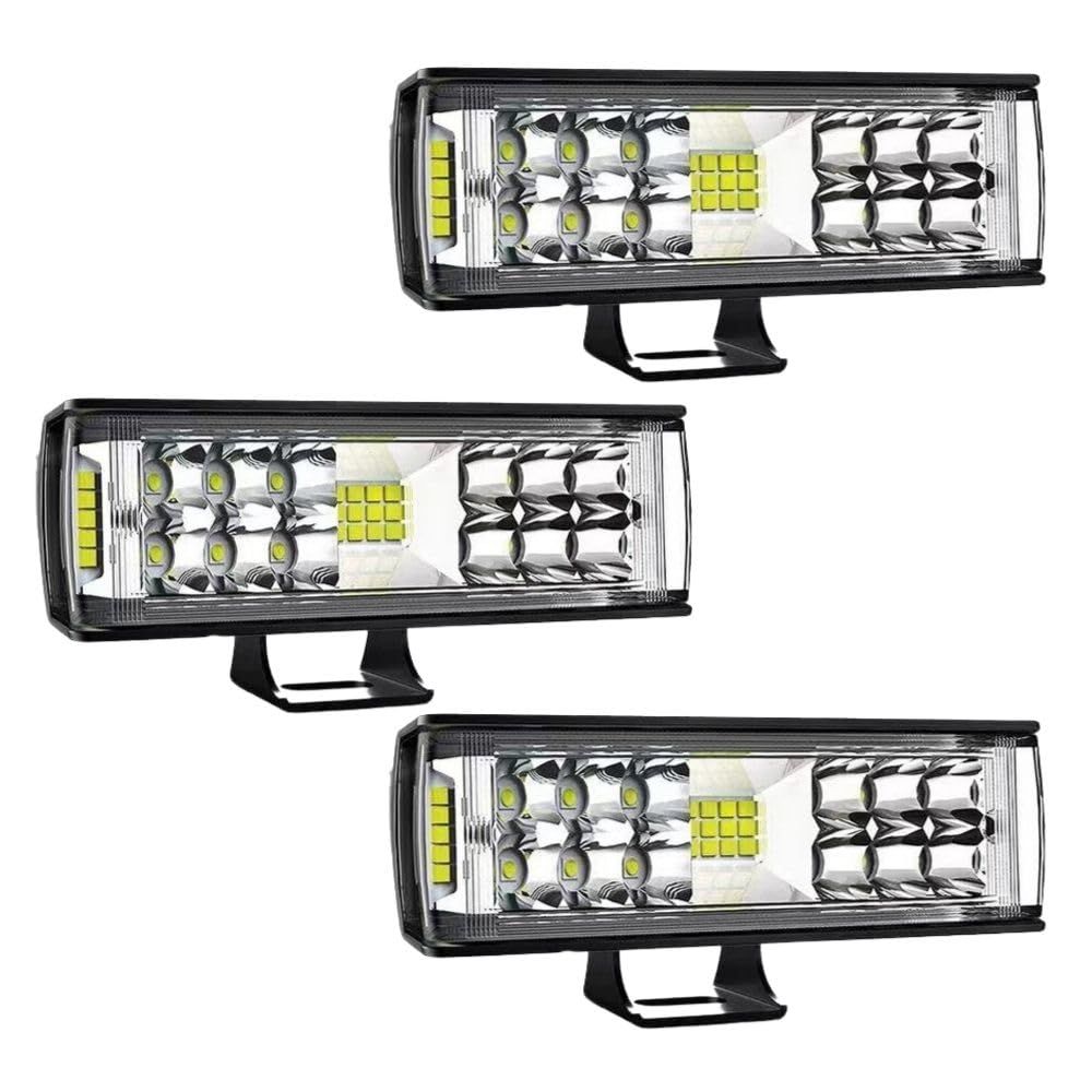MAKUMINORS LED 作業灯 ワークライト 60W 34連 12v-24v 投光器 IP67 防水 防塵 デッキライト 前照灯 車 トラック 集魚灯 3個 セット 3個