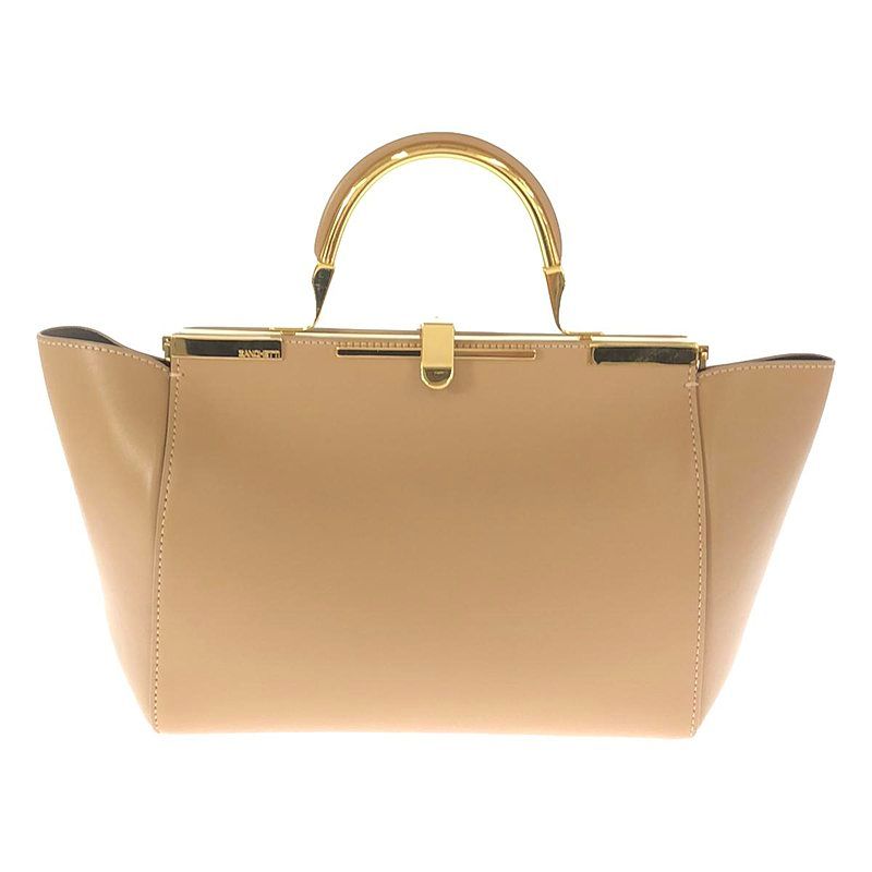 ZANCHETTI | ザンケッティ | AMLETO 24 アムレット 24 2Way レザー メタルハンドル トート ショルダーバッグ | ベージュ系 | レディース