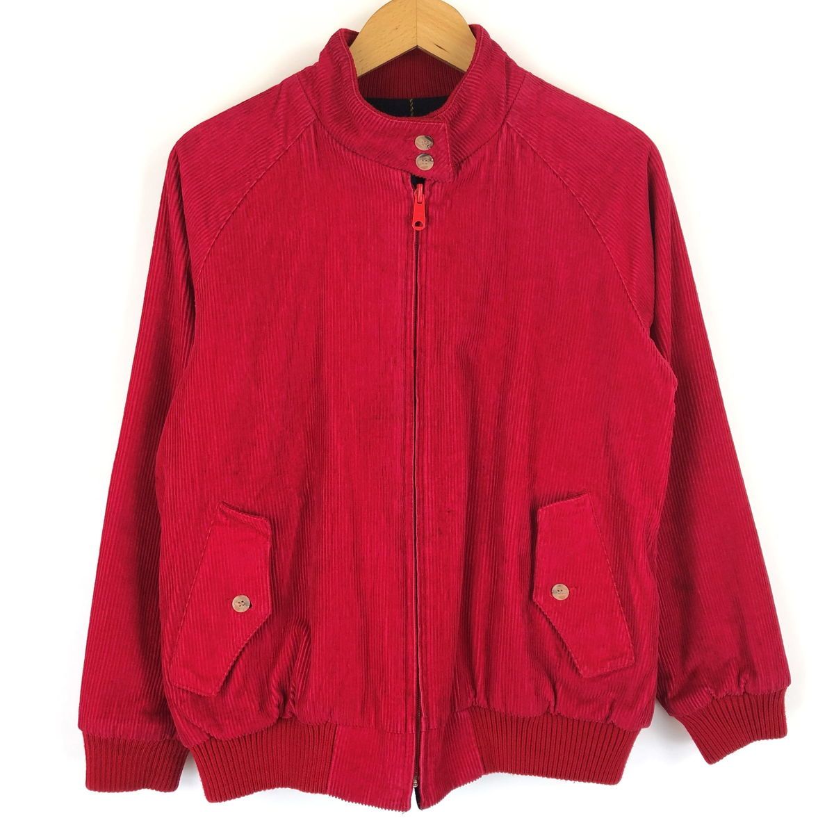 【古着】 Authentic コーデュロイジャンパー ブルゾン リバーシブル ヴィンテージ レッド系 メンズM 【中古】 n012939