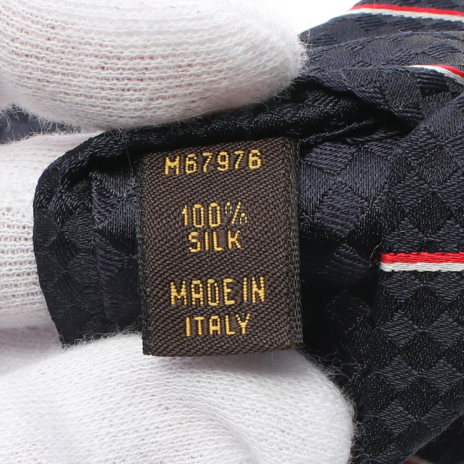 ルイ・ヴィトン LOUIS VUITTON ネクタイ M67976 ネイビー シルク