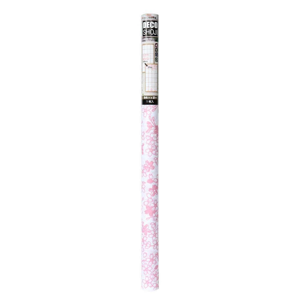 【数量限定】一枚貼り DECO障子紙 障子戸約1枚分 春柄 94cm×1.8m 桜 障子紙 KST-01 大直