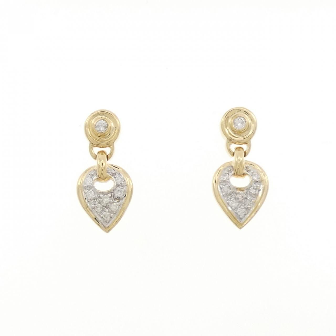K18YG total0.20ct ダイヤモンド ピアス K18YG/K18WG ダイヤモンド ピアス 0.22CT