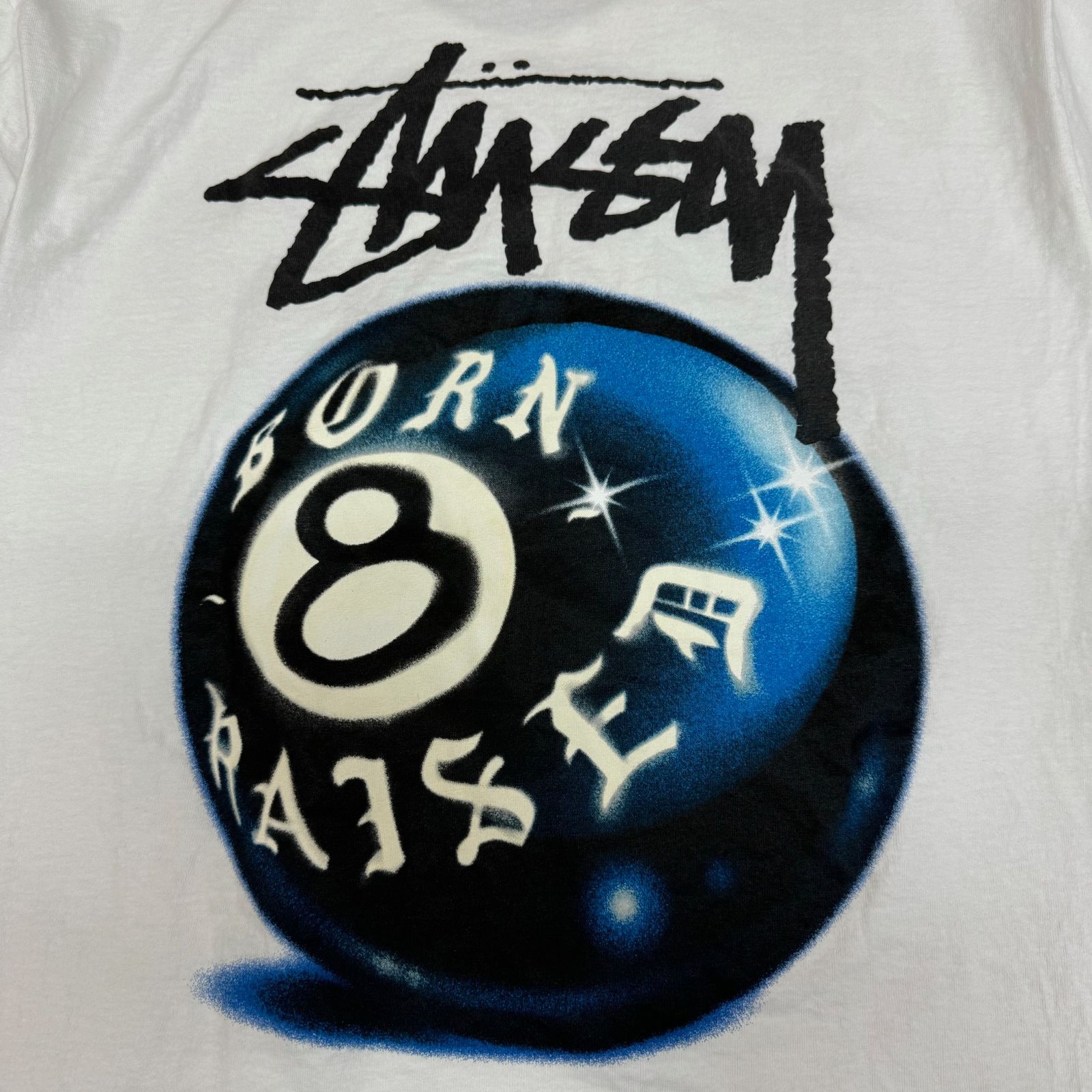 Stussy Born Raised 8 Ball Tee White 8ボール ボーンレイズド コラボ 