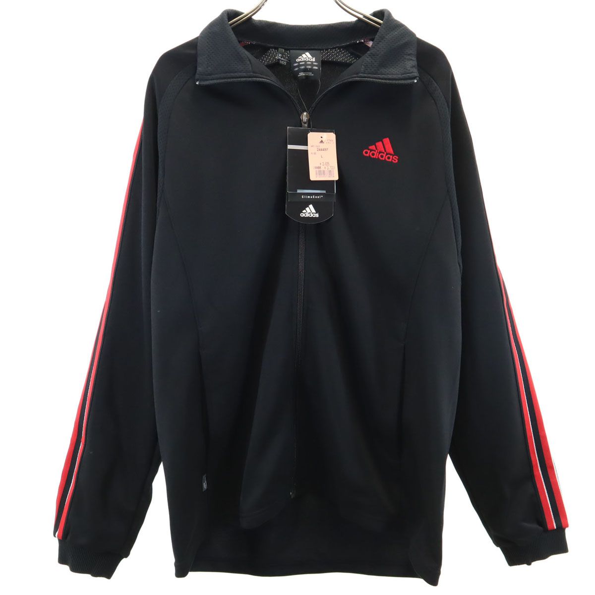 未使用 adidas アディダス 長袖 トレーニングジャージ L ブラック系 メンズ 古着