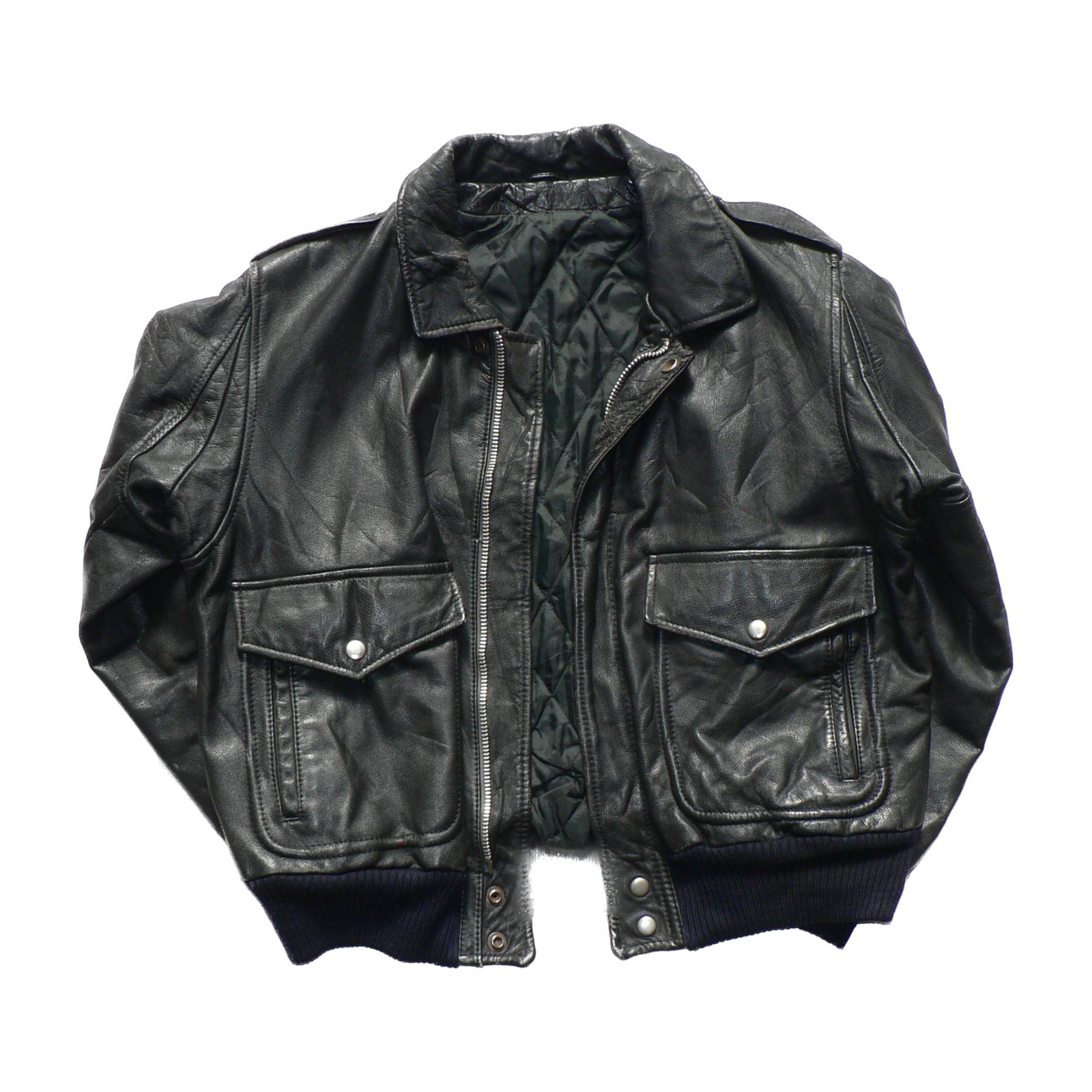 70s】Vintage leather jacket 70s YKK zipper - メルカリ