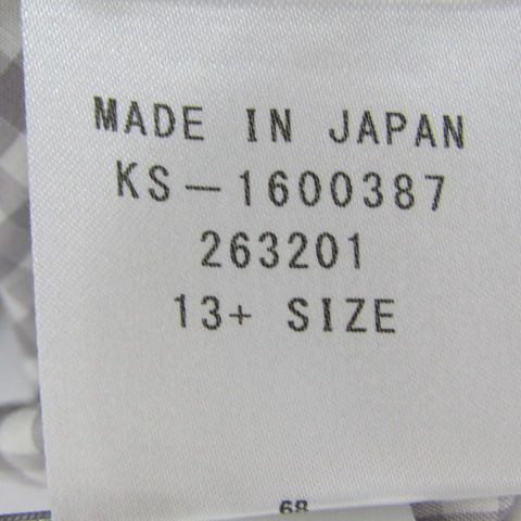 レリアン 長袖シャツ トップス チェック柄 日本製 大きいサイズ レディース 13+サイズ 白×グレー Leilian leilian - レリアン 長袖シャツ トップス チェック柄 日本製