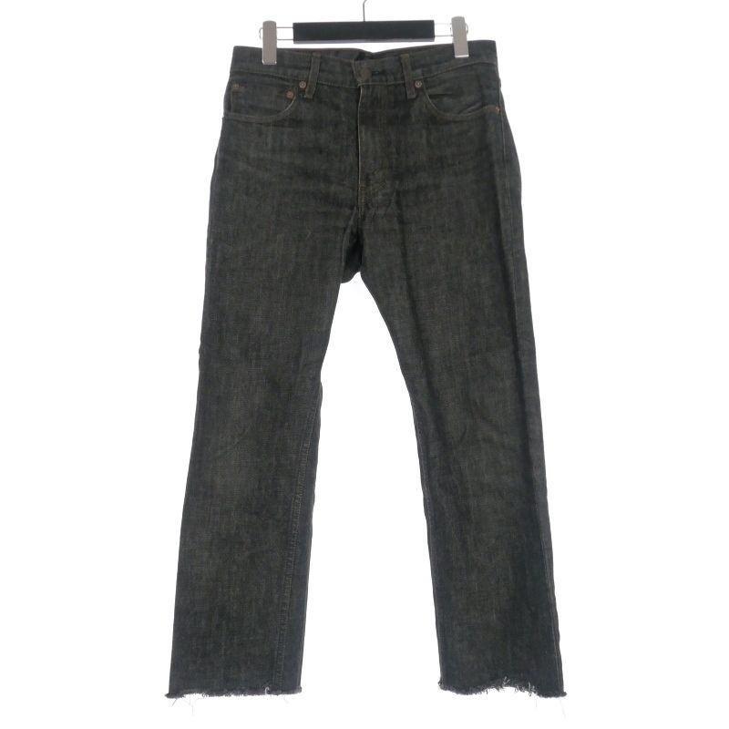 リーバイス Levi's 505 カットオフ デニムパンツ ジーンズ 30/34 ブラック 黒