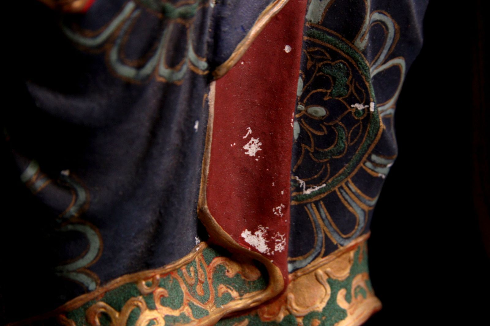 仏教美術 木彫彩色 楊柳観音菩薩立像 40cm 仏像唐物骨董 楾 R234