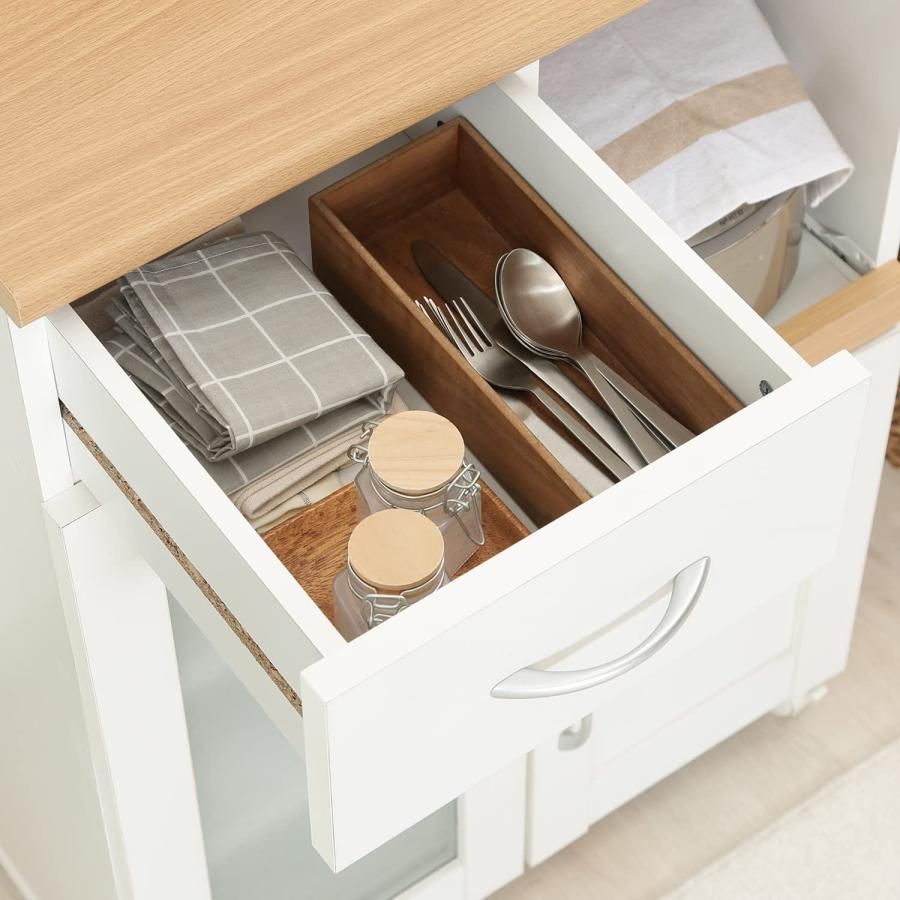 キッチン収納食器棚幅60×奥行39.5×高さ89cm　ホワイト 不二貿易 キッチン収納 食器棚 幅60×奥行39.5×高さ89cm ホワイト