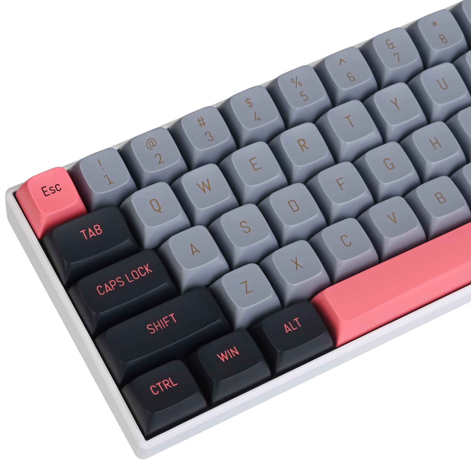 8008 black 8008 CSAカスタムキーキャップ、160キーダブルショットキーキャップセットはCherry/Gateron MXスイッチ60%/64/GK61ゲーミングメカニカルキーボード用