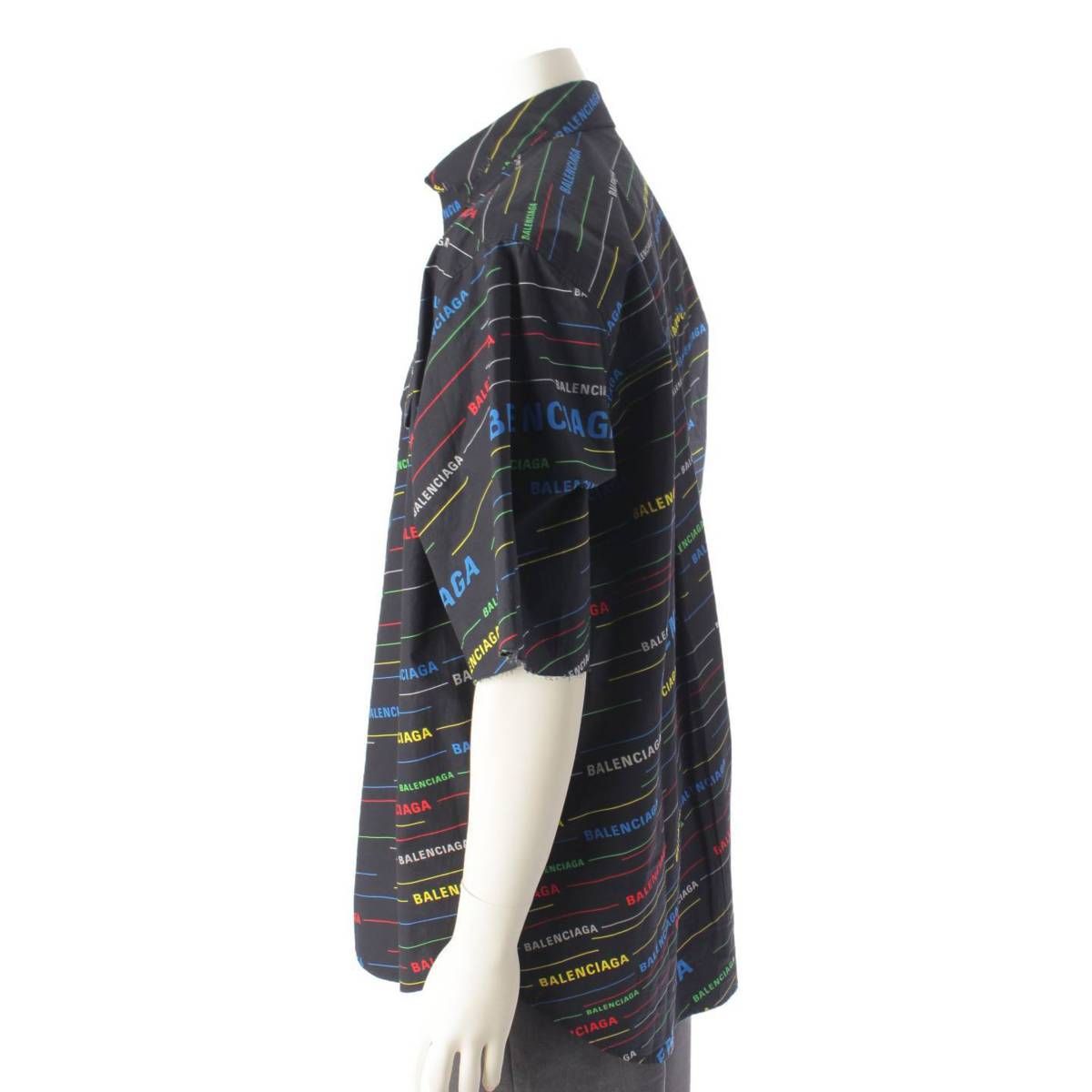 バレンシアガ】Balenciaga メンズ 19SS ロゴ 半袖 シャツ バレンシアガ】Balenciaga メンズ 19SS ロゴ 半袖 シャツ
