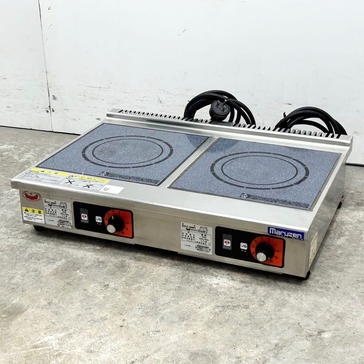 業務用/マルゼン IHクリーンコンロ MIH-K22C 幅600×奥行450×高さ120(mm) 単相200V 50/60Hz 送料無料 MIH-22C マルゼン 電磁調理器 IHクリーンコンロ IHコンロ