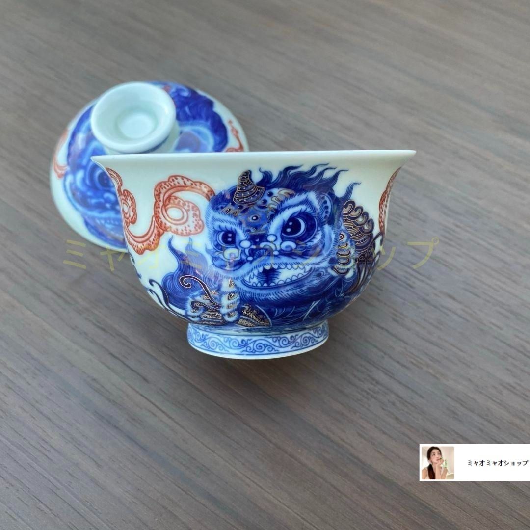景徳鎮 青花釉里紅三才蓋碗 茶碗 煎茶器 未使用品 景徳鎮 青花喜上眉梢三才蓋碗 茶碗 煎茶器 未使用品 - メルカリ