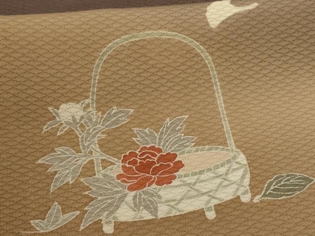 平和屋着物＊夏物 訪問着 変わり絽 花籠 暈し染め 正絹 逸品