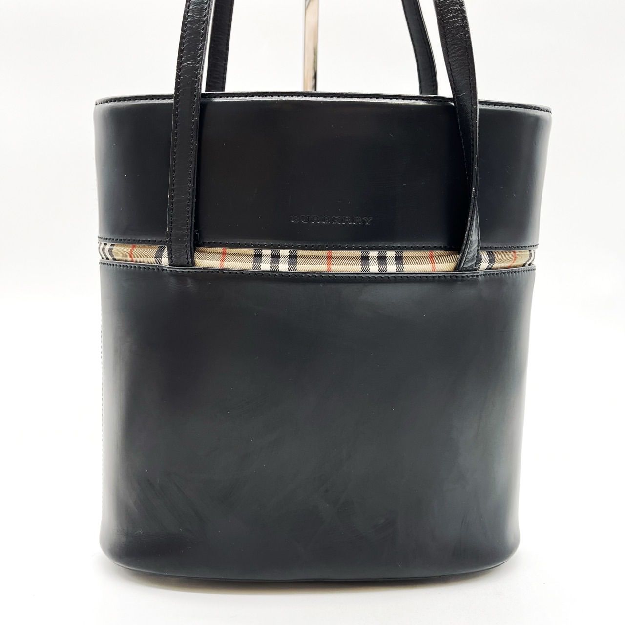 BURBERRY バーバリー ハンドバッグ ノバチェック ブラック BURBERRY バーバリー ハンドバッグ ノバチェック ブラック