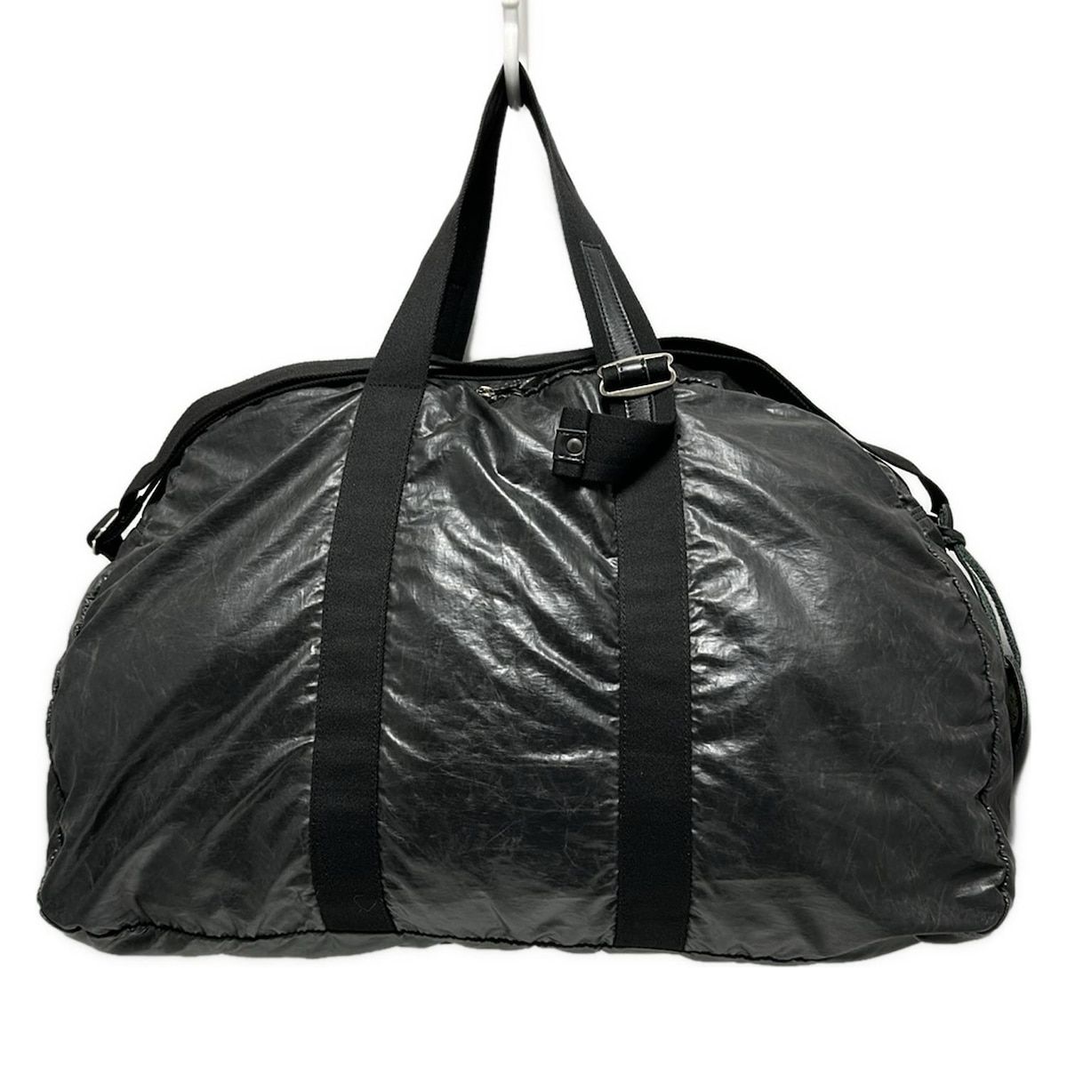 jack gomme(ジャックゴム) ボストンバッグ - ダークグレー×黒 2way