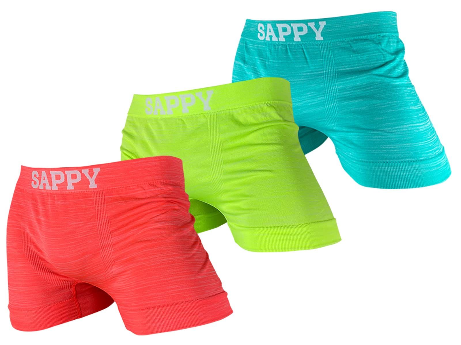 [サピー] シームレスボクサーパンツ 成型蛍光杢 3枚セット D-782 メンズ LLサイズ [マルチカラー] [LL]
