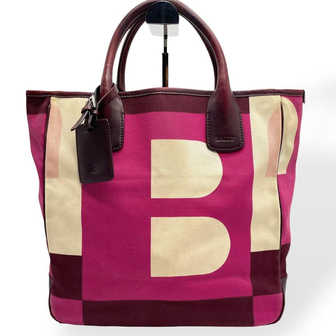 美品 BALLY バリー　 レザートートバッグ レッド ボルドー 　男女兼用 Bally - バリー／BALLY バッグ ハンドバッグ 鞄 トートバッグ
