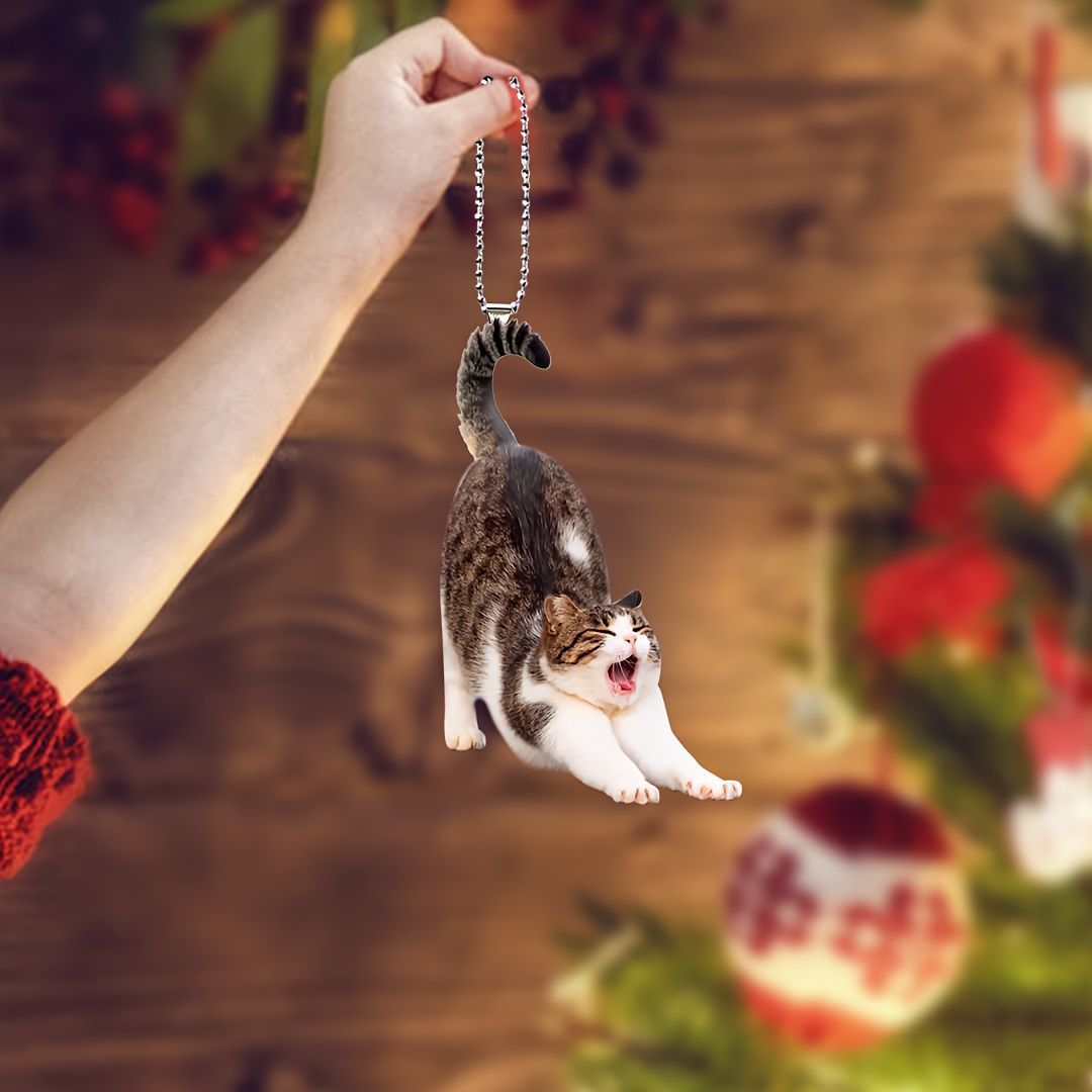 キーホルダー 猫 かわいい トラ柄 2D アクリル 8cm 伸びをする キーホルダー 猫 かわいい トラ柄 2D アクリル 8cm 伸びをする