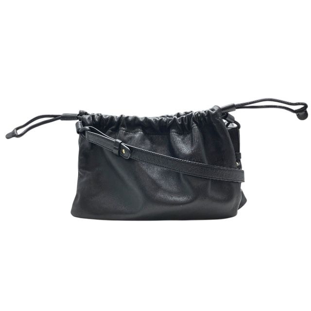 モンクレール ELIA MM BORSA ショルダーバッグ クロスボディ バッグ 斜め掛け 巾着 レザー ブラック ゴールド MONCLER レディース 正規品 上品な印象 感あるデザイン