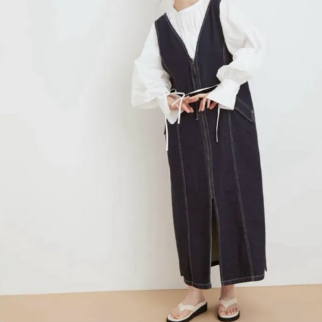 2WAYデニムジャンパースカート