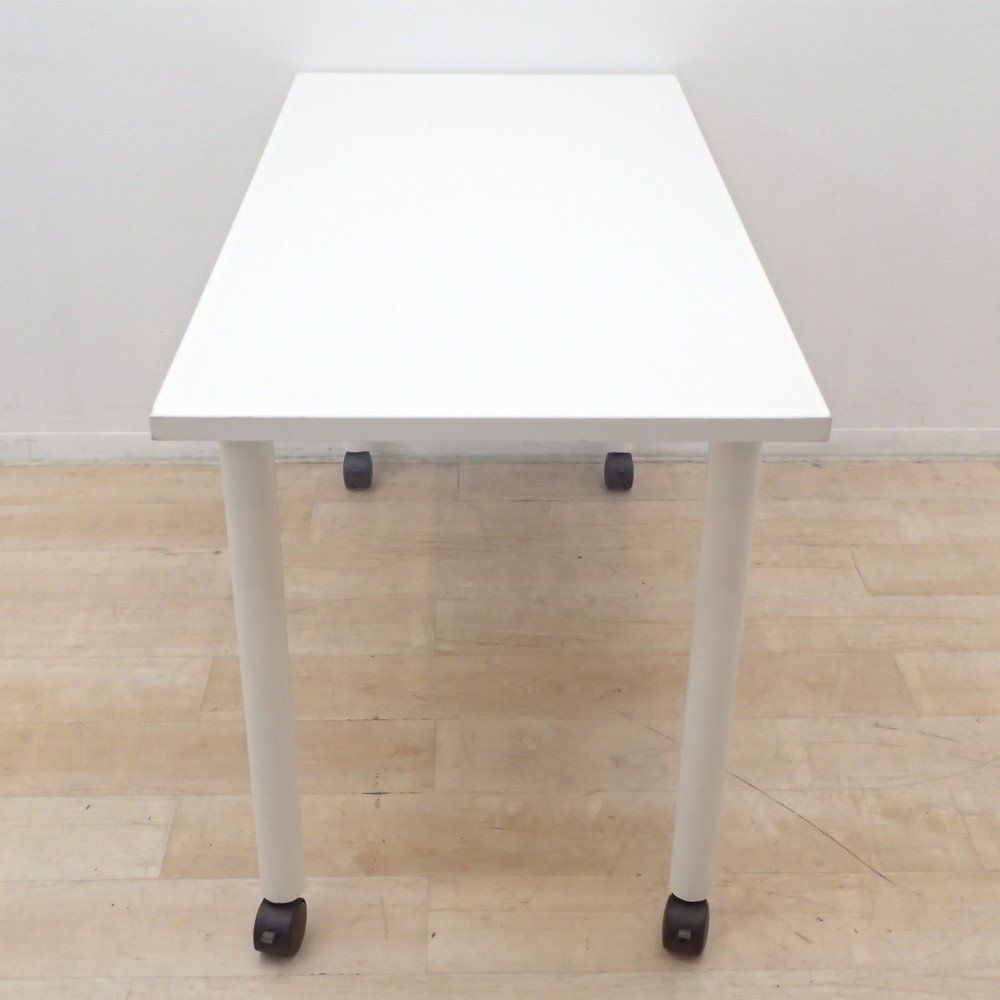 ミーティングテーブル ホワイト キャスター付き 会議テーブル 在宅ワーク 作業台 オフィスデスク オフィス会議 EG18817 オフィス家具 MARWIL-DEMENAGEMENTS_CH