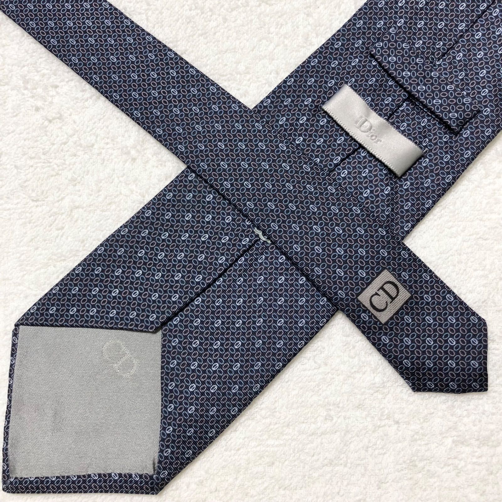 【美品】Dior ディオール ネクタイ CD柄 総柄 ブラック ビジネス シルク 美品】Dior ディオール ネクタイ CD柄 総柄 ブラック ビジネス
