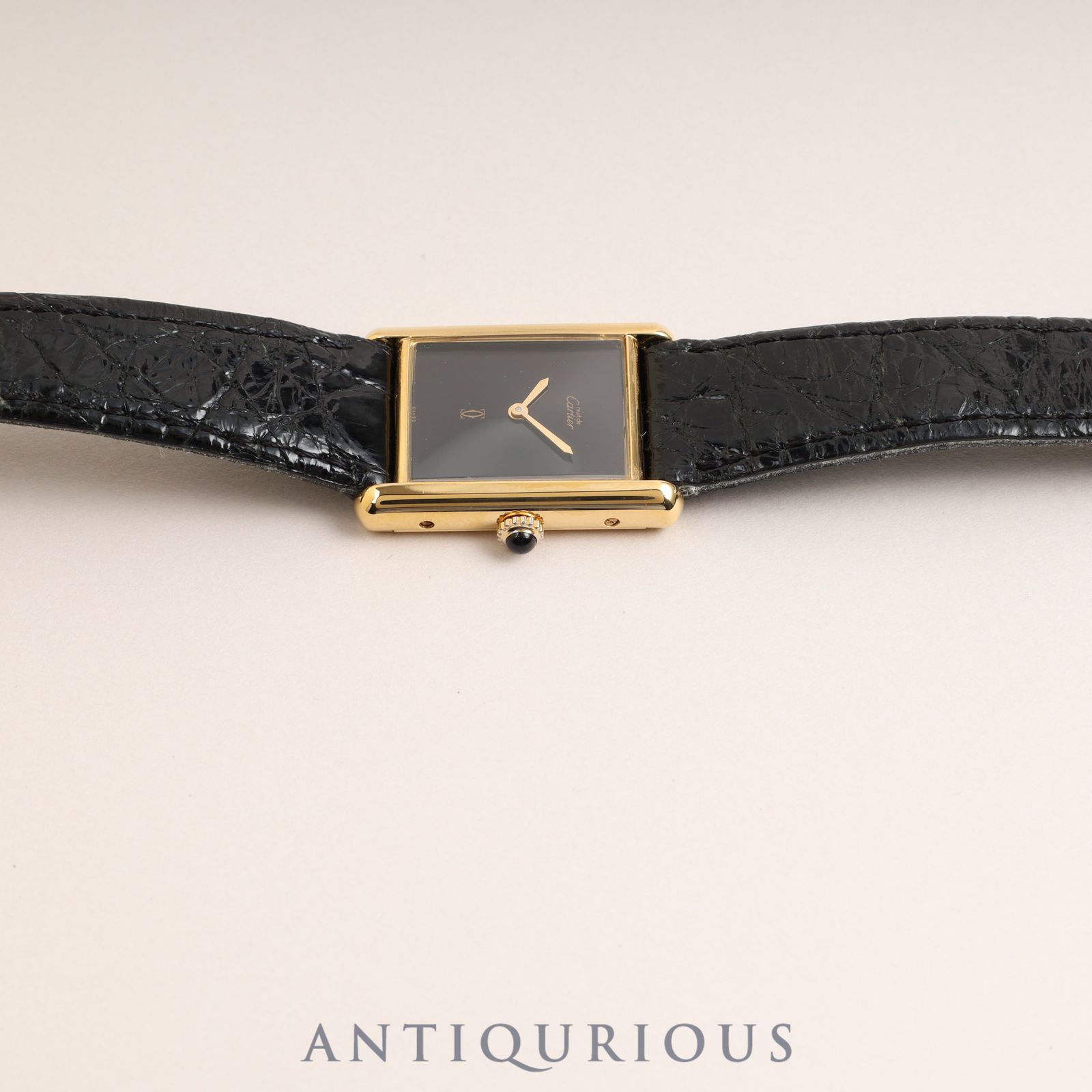 外装新品仕様 カルティエ プレマストタンクLM ブラック文字盤 手巻き 楽天市場】カルティエ マストタンク LM ブラック ローマダイヤル