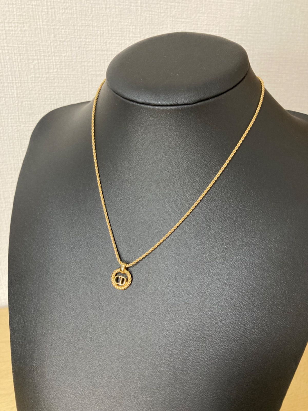 正規品 ディオール Dior ネックレス 特大サークルロゴ CDロゴ 刻印あり Christian Dior - Christian Dior ディオール ネックレス CDロゴ