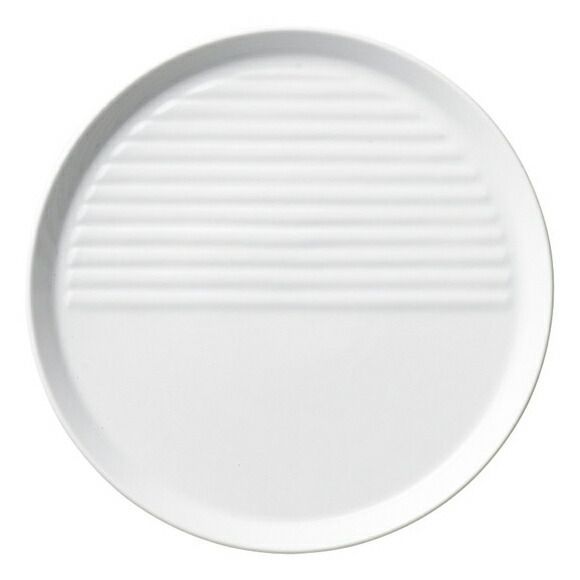 和食器 オ598-218 ストライプ&ハーフストライプ(機能食器) ホワイトハーフストライプ22cm皿