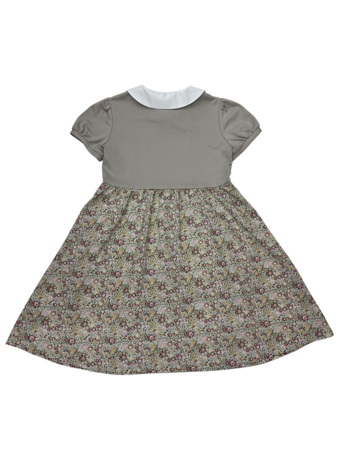 キッズワンピース 女の子 襟付き 花柄 サイズ120㎝ リボン付き