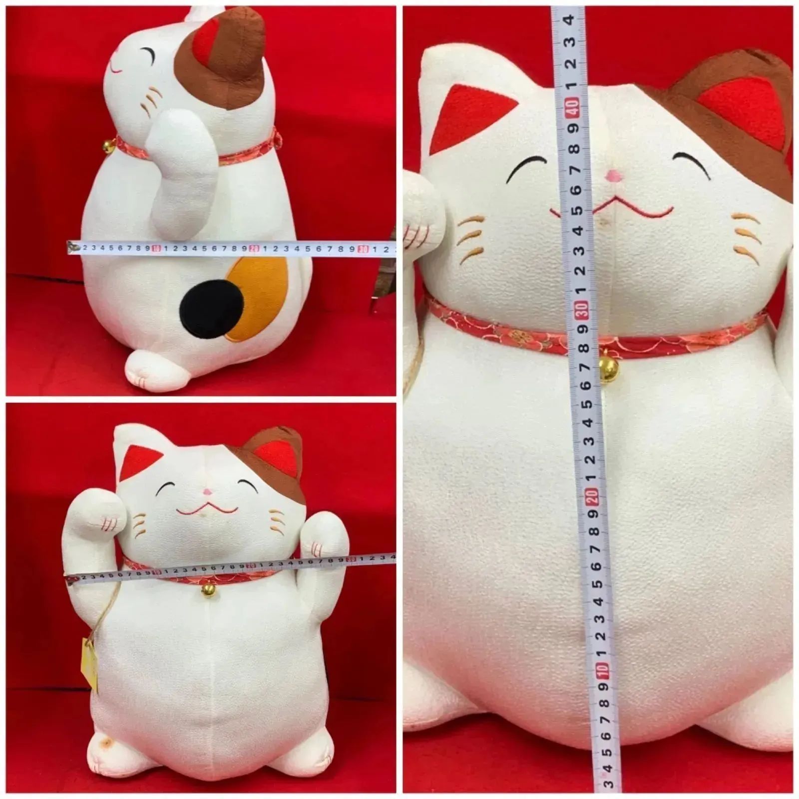 和ぐるみ ちりめん 福猫 招き猫 三毛猫 ネコ ぬいぐるみ 昭和レトロ 