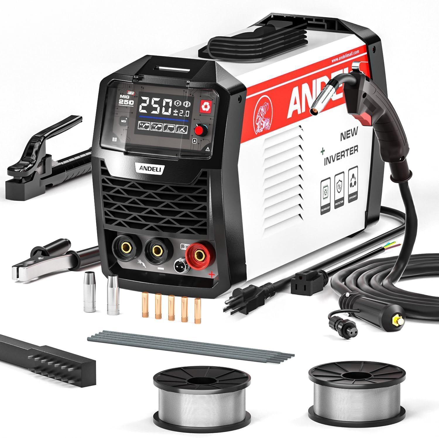 半自動溶接機 120AノンガスMIG/アーク溶接/lift TIG 100V/200V兼用 
