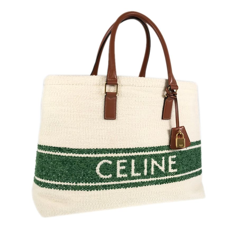 セリーヌ ホリゾンタルカバ トートバッグ グリーン セリーヌ トート