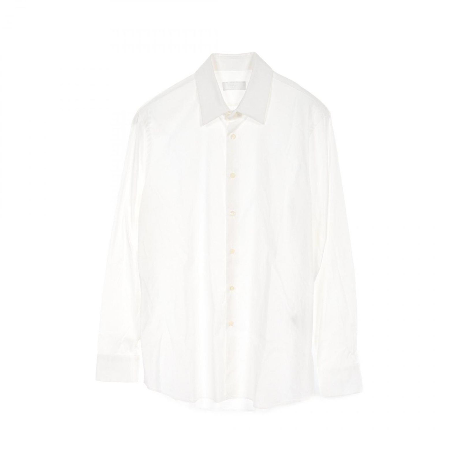 プラダ PRADA その他トップス ストレッチポプリン UCM608 ホワイト コットン シャツ メンズ Used B