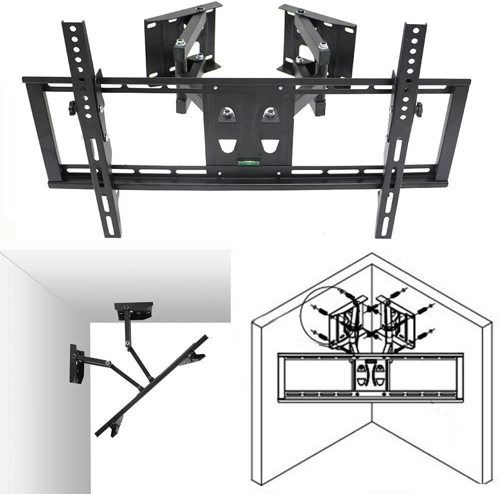 UNHO テレビ壁掛け金具 アーム式 TV壁かけ ダブルアーム 伸縮式 32～65型対応 コーナーにも設置可能 オススメUNHO テレビ壁掛け金具 アーム式 TV壁かけ ダブルアーム 伸縮