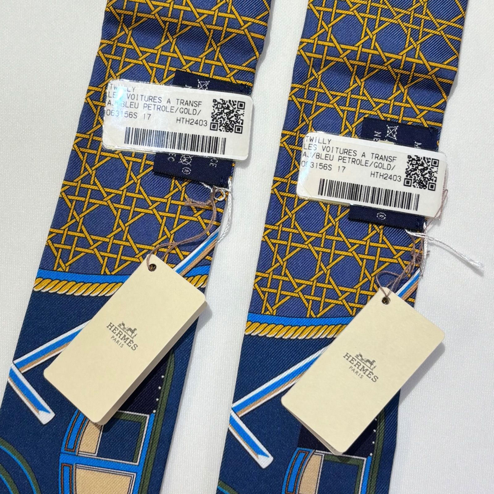 未使用美品 エルメス HERMES ツイリー 折り畳み式幌の馬車