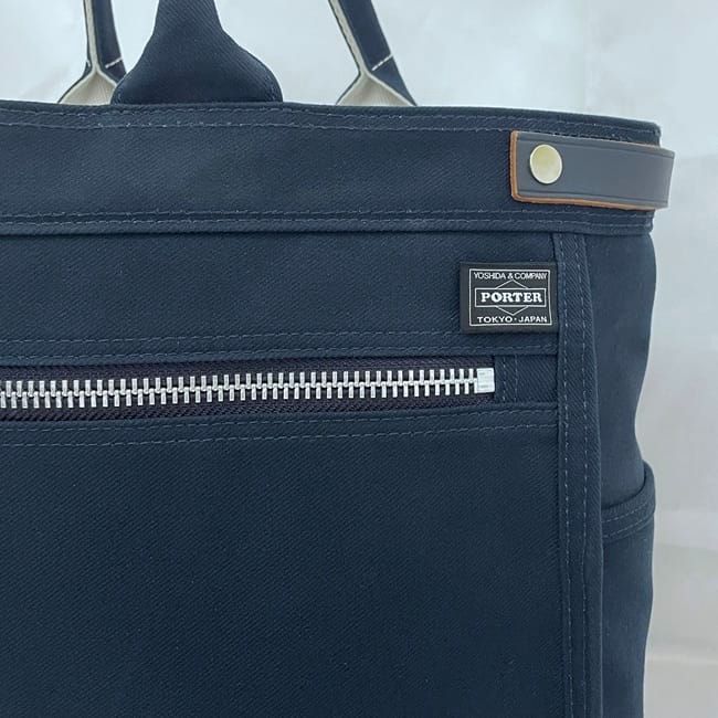 ポーター 吉田カバン トートバッグ ネイビー 美品 コットンキャンバス