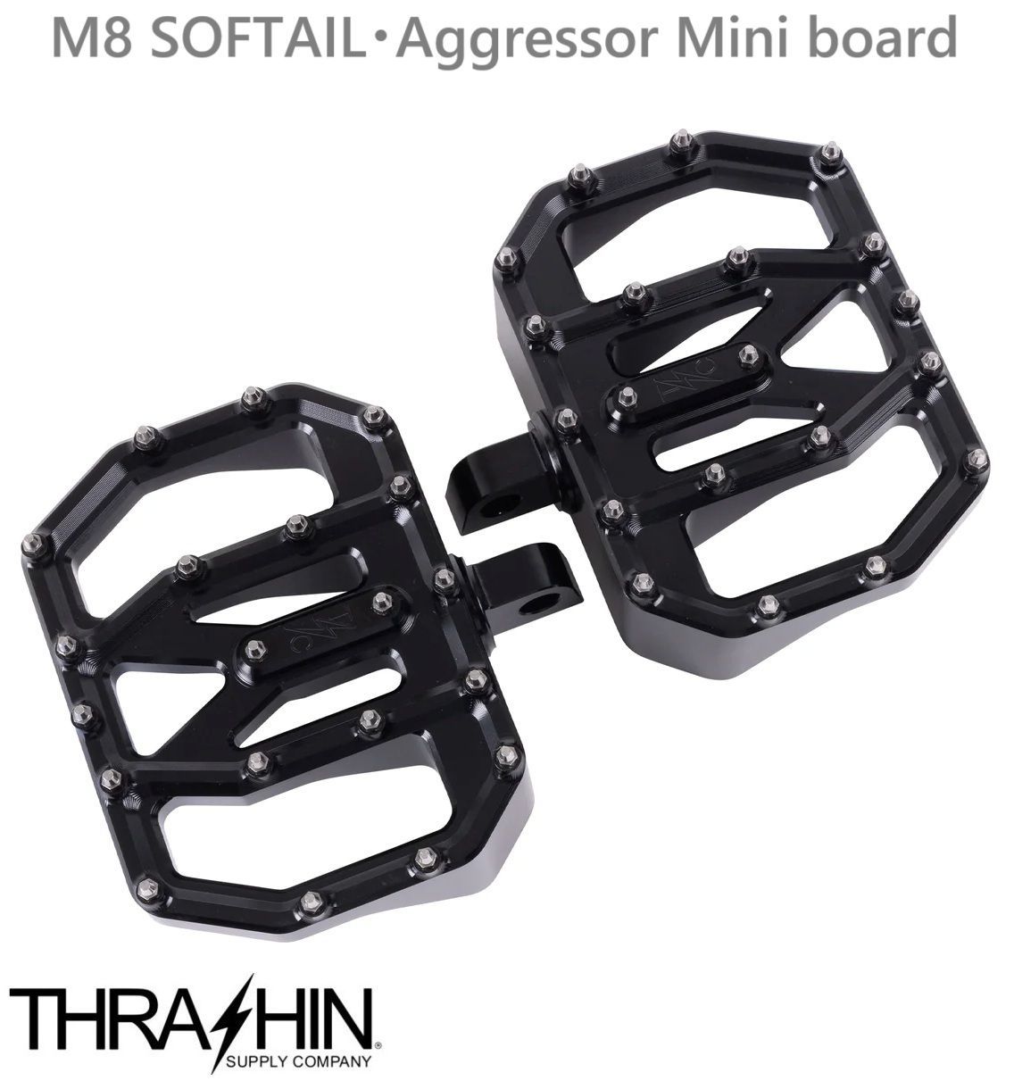 THRASHIN SUPPLY AGGRESSOR 2018up M8ソフテイル ドライバーミニフロアボード ブラック TSC-2031-1-SF 1621-1231 ハーレー