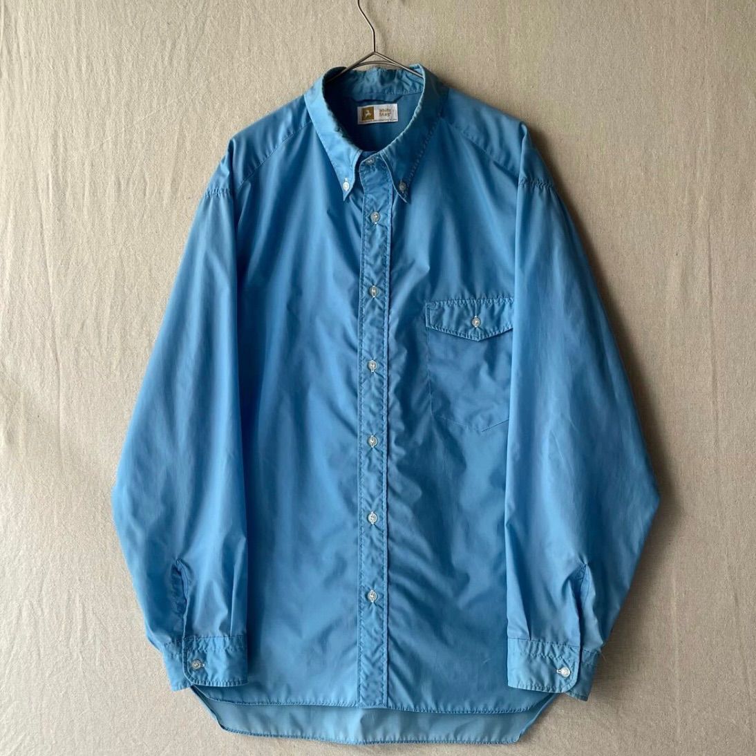 70s White Stag ナイロン ボタンダウン シャツ | ブルー USA ビンテージ 60s T5-05009-2519