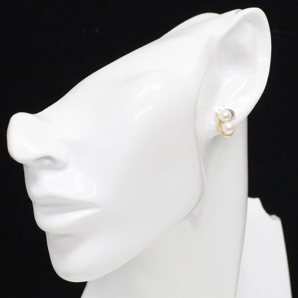 K18YGアコヤ真珠ピアス K18YGアコヤ真珠ダイヤモンドピアス N16 | 山梨県 | ふるさと